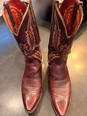 Lucchese 1883 Brown Leather Western Cowboy Boots